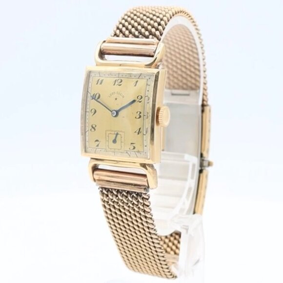 Vintage Lord Elgin Articulated Lugs Men\'s Mechanical Wristwatch 559 USA 14k GF